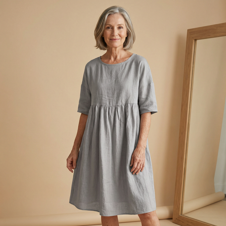 Patricia | Linen Midi Dress