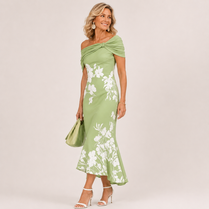 Althea™ | Floral Contour Midi Dress