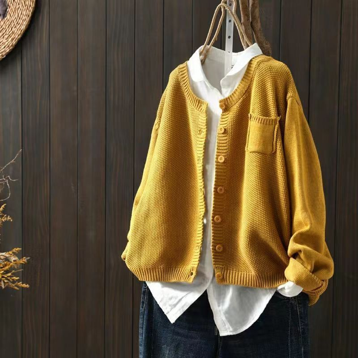 SELIORA | TEXTURED KNIT CARDIGAN