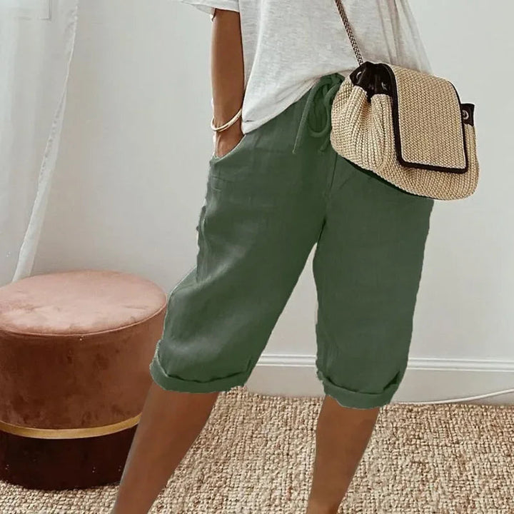 Patricia | Linen Capri Pants