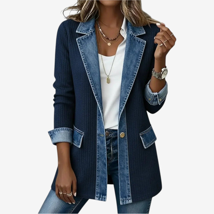 Emilia™ | Blazer in blended denim