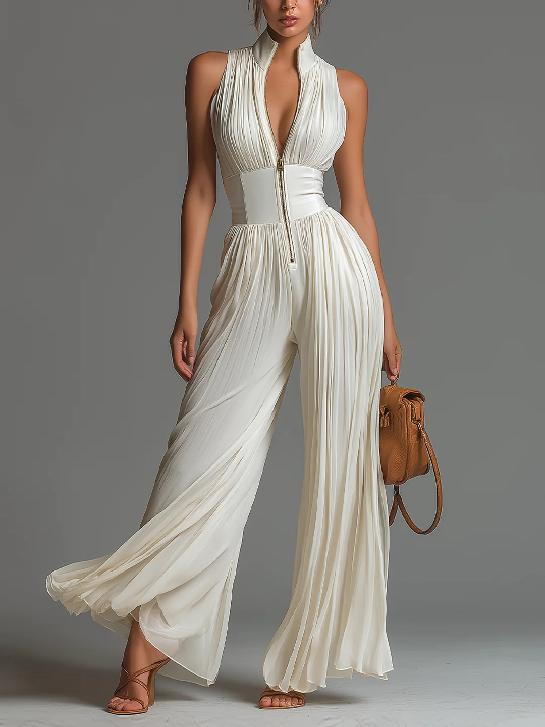 LAURA | ELEGANT PLEATED JUMPSUIT