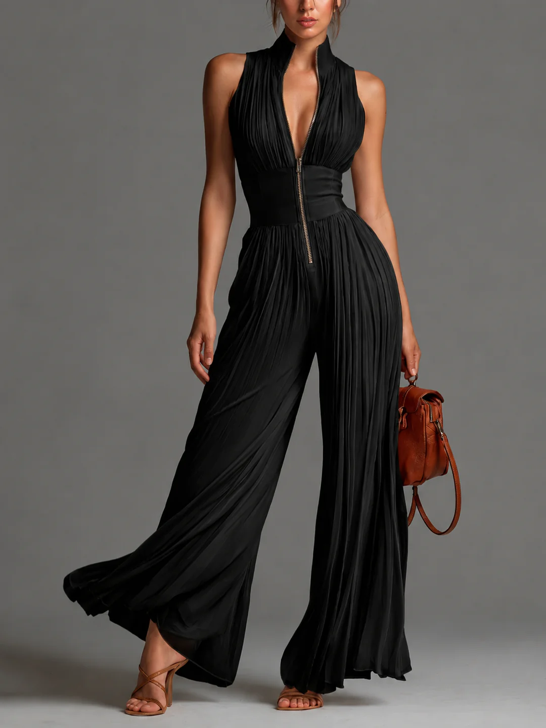 LAURA | ELEGANT PLEATED JUMPSUIT