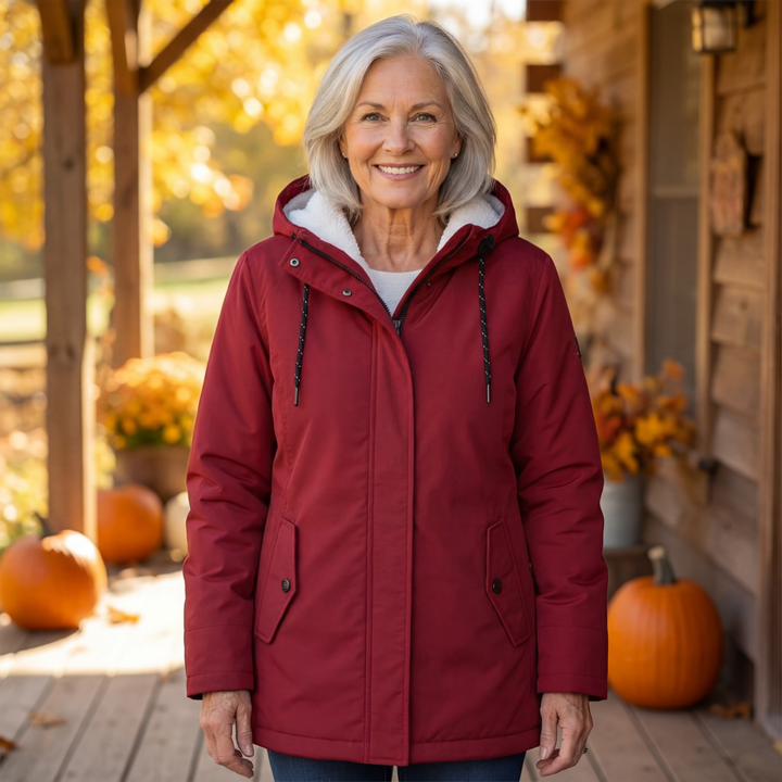Helen - Warm Hooded Cozy Quilted Jacket