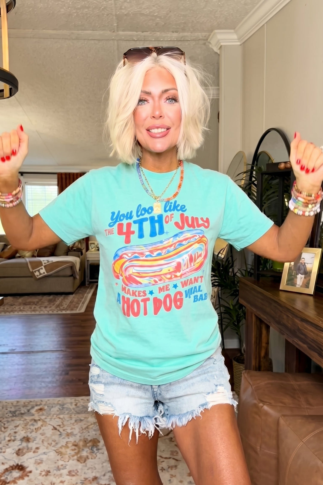 You Look Like The 4th Of July Hot Dog Graphic Tee