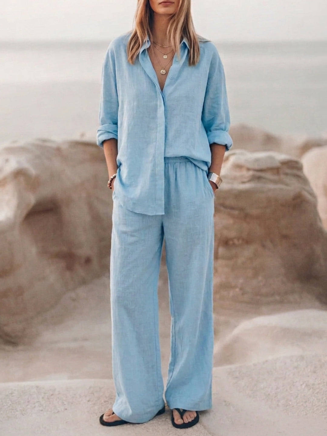 Harper™ | Pure Cotton Relaxed Set