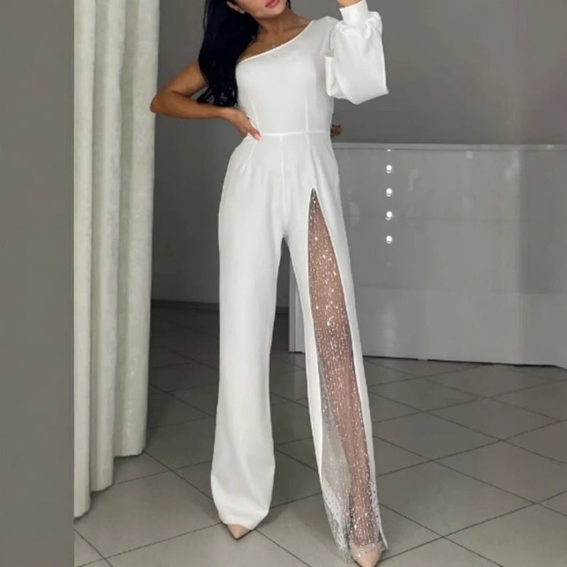 Ally™ One-Shoulder Flared Short Romper