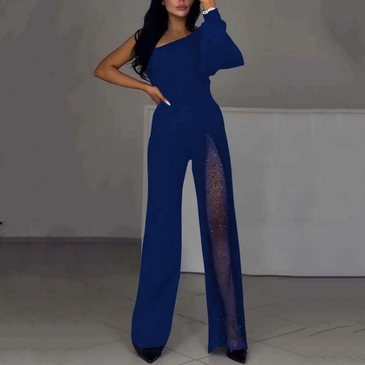 Ally™ One-Shoulder Flared Short Romper
