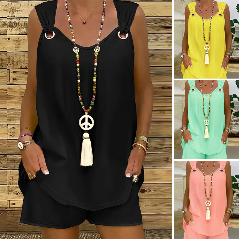 Jovie | 2-Piece Sleeveless Set with Top and Shorts