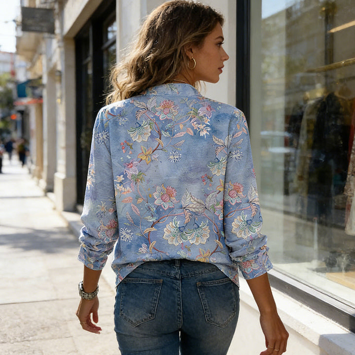 Susan | Floral V-Neck Blouse