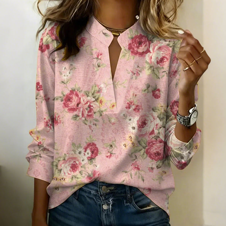 Susan | Floral V-Neck Blouse
