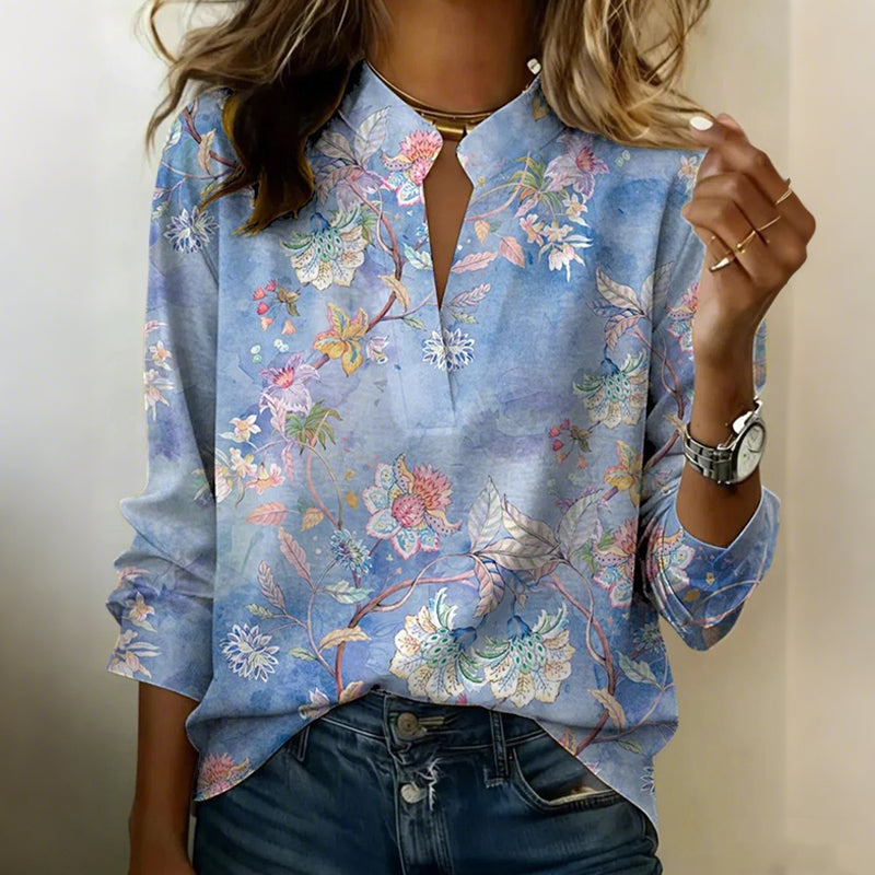 Susan | Floral V-Neck Blouse